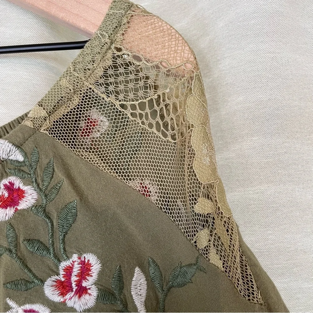Altar’d State Embroidered Rayon Crop Top - Picture 2 of 12